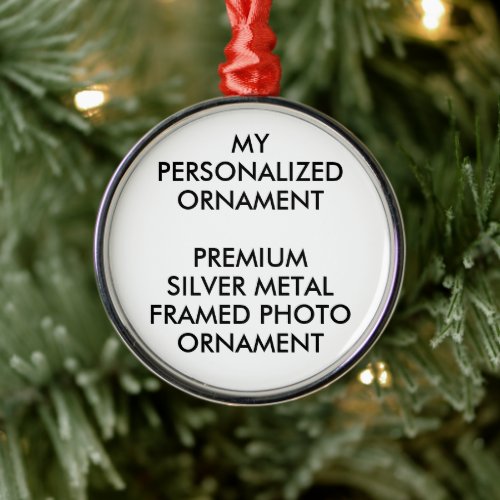 Custom Personalized PREMIUM PHOTO ORNAMENT