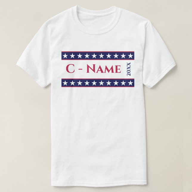 Custom Personalized Presidential Election Campaign T-Shirt (Design Front)