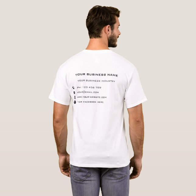 Custom Personalized Professional Business T-Shirt (Back Full)