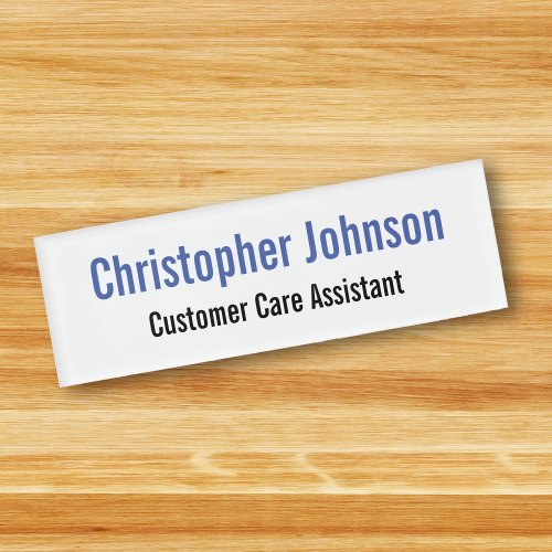 Custom Personalized Professional Simple Magnetic Name Tag