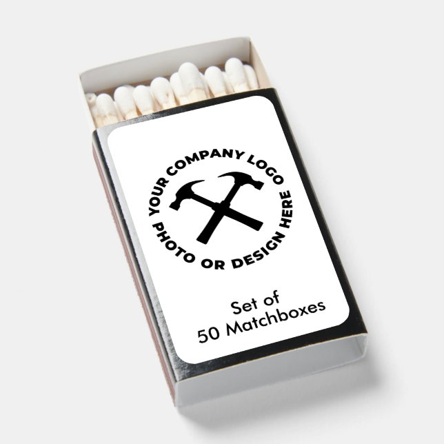 Custom Personalized Promotional MATCHBOXES 50x Box (Front Open)