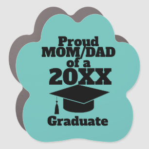 Custom Personalized Proud Parent of Graduate Car Magnet