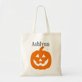 Custom Personalized Pumpkin Trick or Treat Bag
