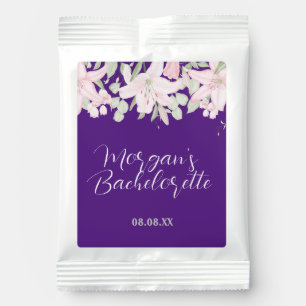 Custom Personalized Purple Floral Bachelorette Margarita Drink Mix