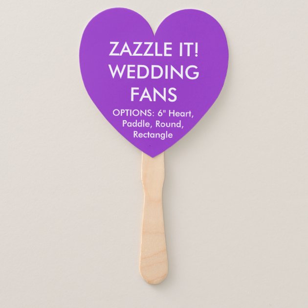 purple wedding fans