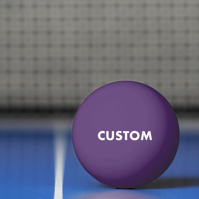 Custom Personalized PURPLE Table Tennis Ping Pong Ball (Net)