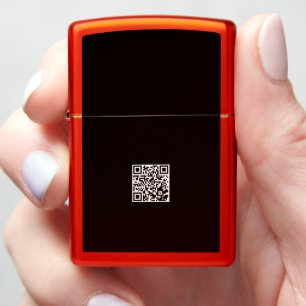 Custom Personalized QR Code Engraved Zippo Lighter