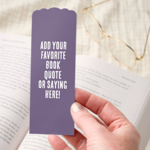 Custom Personalized Quote Saying Grunge Print Bookmarks