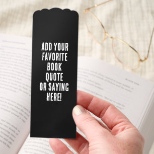 Custom Personalized Quote Saying Grunge Print Bookmarks