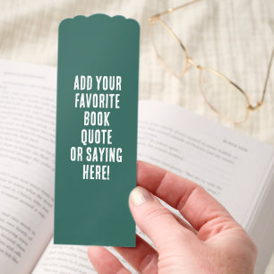 Custom Personalized Quote Saying Grunge Print Bookmarks