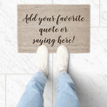 Custom Personalized Quote Saying Script Fiber Doormat