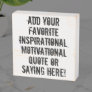 Custom Personalized Quote Saying Vintage Square Wooden Box Sign