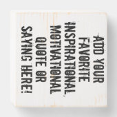 Custom Personalized Quote Saying Vintage Square Wooden Box Sign (Front Vertical)