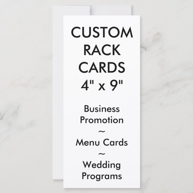 Custom Personalized Rack Card Blank Template (Front)