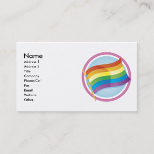 Custom Personalized Rainbow Flag Biz Cards