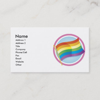 Custom Personalized Rainbow Flag Biz Cards
