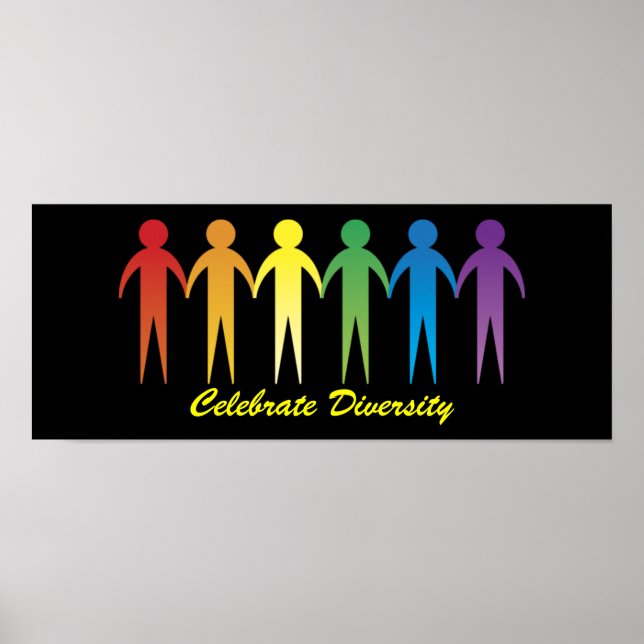 Custom Personalized Rainbow Pride Banners Poster (Front)