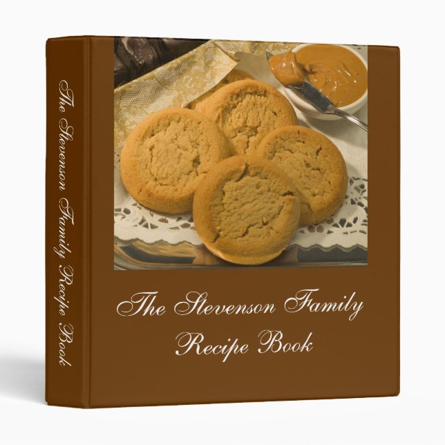 Custom Personalized Recipe Book 3 Ring Binder (Front/Spine)