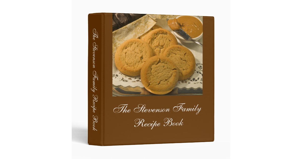 Custom Personalized Recipe Book 3 Ring Binder Zazzle