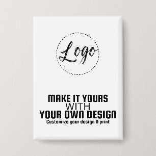 Custom Personalized Rectangle Button Template