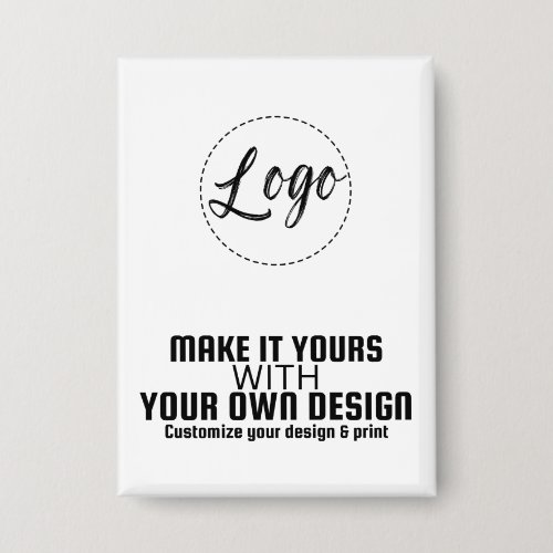 Custom Personalized Rectangle Button Template