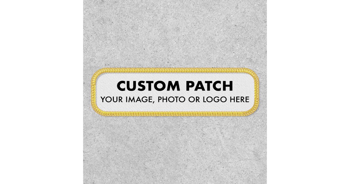 Custom Personalized RECTANGLE PATCH | Zazzle