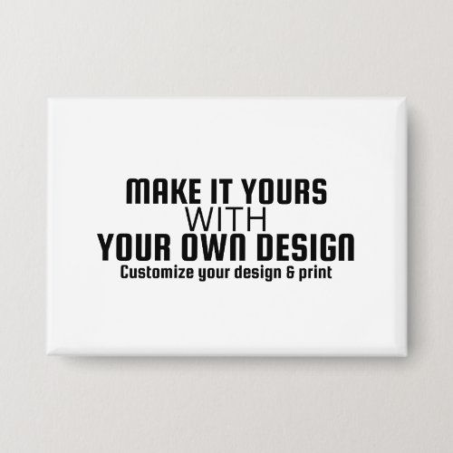 Custom Personalized Rectangle Template Button