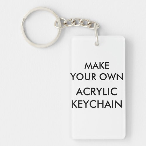 Custom Personalized Rectangular Acrylic Keychain