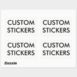 Custom Personalized Rectangular Stickers Blank | Zazzle