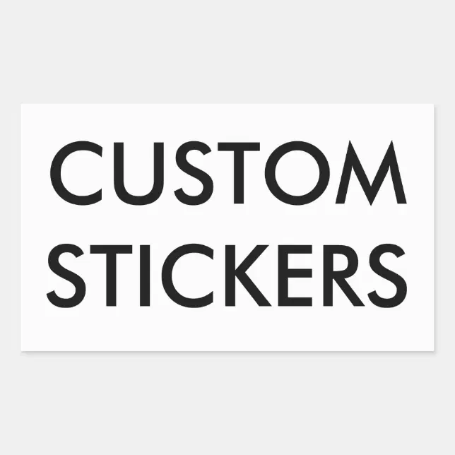 Custom Personalized Rectangular Stickers Blank | Zazzle