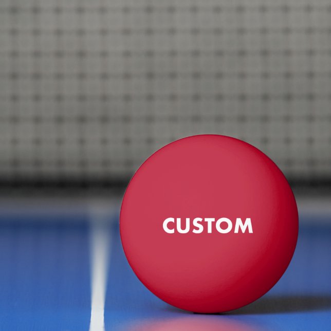 Custom Personalized RED Table Tennis Ping Pong Ball (Net)