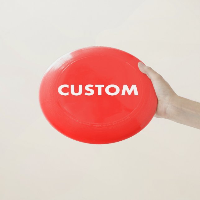 Custom Personalized RED Ultimate Wham-O Frisbee (In Hand)