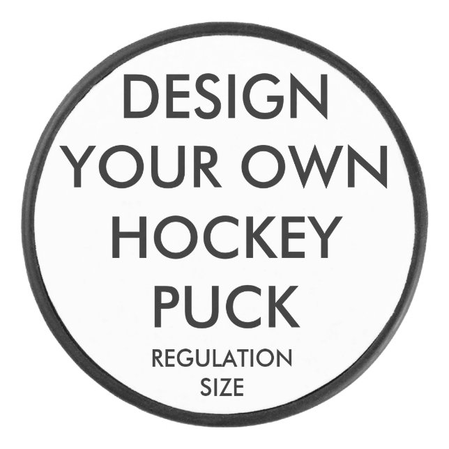 Custom Personalized Regulation Size Hockey Puck (Front)