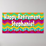 Custom Personalized Retirement Banner Poster