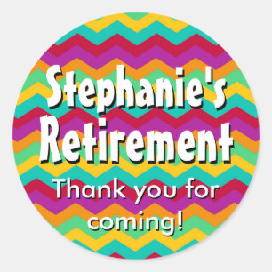Custom Personalized Retirement Party/Favor Classic Round Sticker