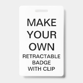 Custom Personalized RETRACTABLE BADGE & CLIP