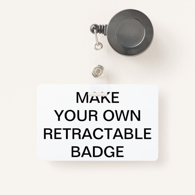Custom Personalized RETRACTABLE BADGE & CLIP (Front with Retractable)