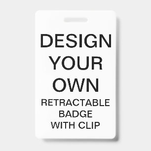 Custom Personalized RETRACTABLE BADGE & CLIP