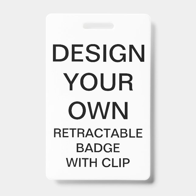 Custom Personalized RETRACTABLE BADGE & CLIP (Front)