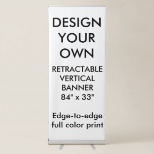 Custom Personalized Retractable Banner 33" x 84"