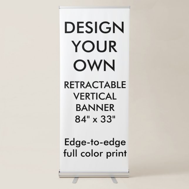 Custom Personalized Retractable Banner 33" x 84" (Front)