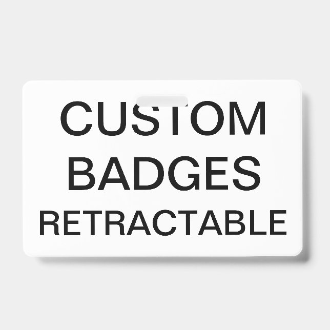 Custom Personalized RETRACTABLE CLIP BADGE (Front)