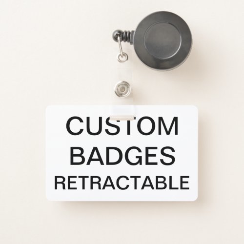 Custom Personalized RETRACTABLE CLIP BADGE