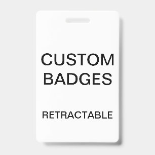 Custom Personalized RETRACTABLE CLIP BADGE