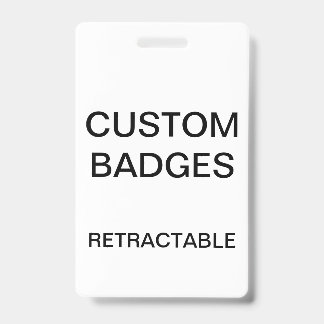 Custom Personalized RETRACTABLE CLIP BADGE
