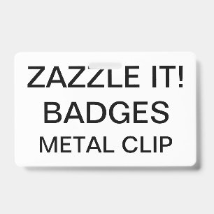 Custom Personalized RETRACTABLE CLIP BADGE