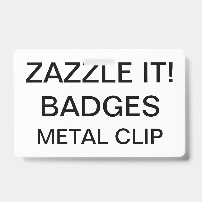 Custom Personalized RETRACTABLE CLIP BADGE (Front)