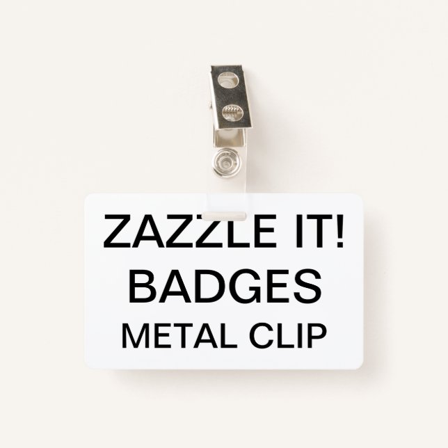 Custom Personalized RETRACTABLE CLIP BADGE (Front with Clip)