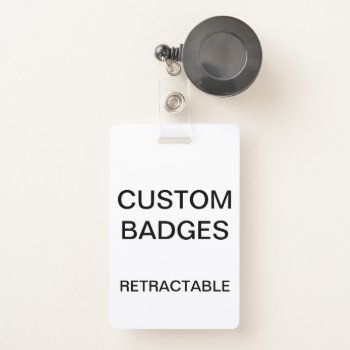 Custom Personalized Retractable Clip Badge by CustomBlankTemplates at Zazzle