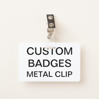 Custom Personalized Retractable Clip Badge by CustomBlankTemplates at Zazzle